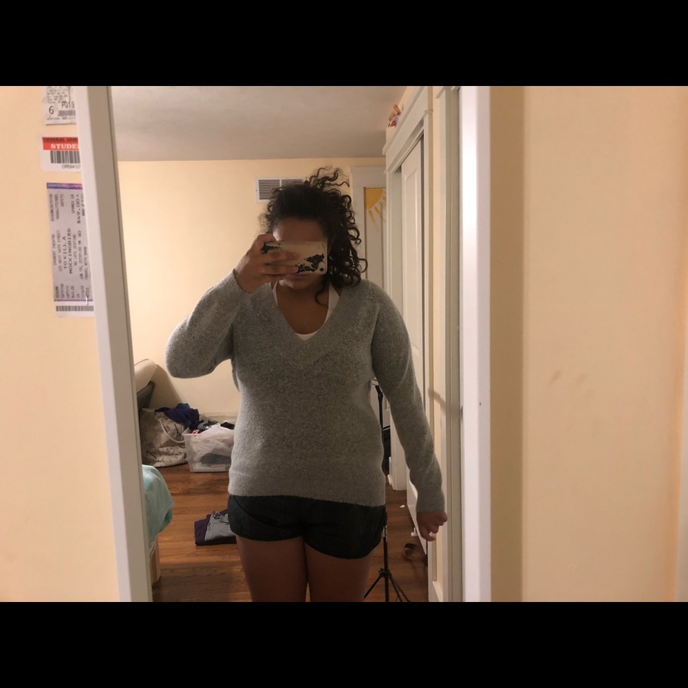 comfy oversized grey sweater